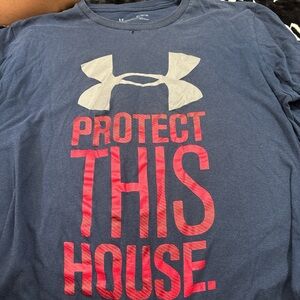 Under Armour Navy Tee with Red Graphic